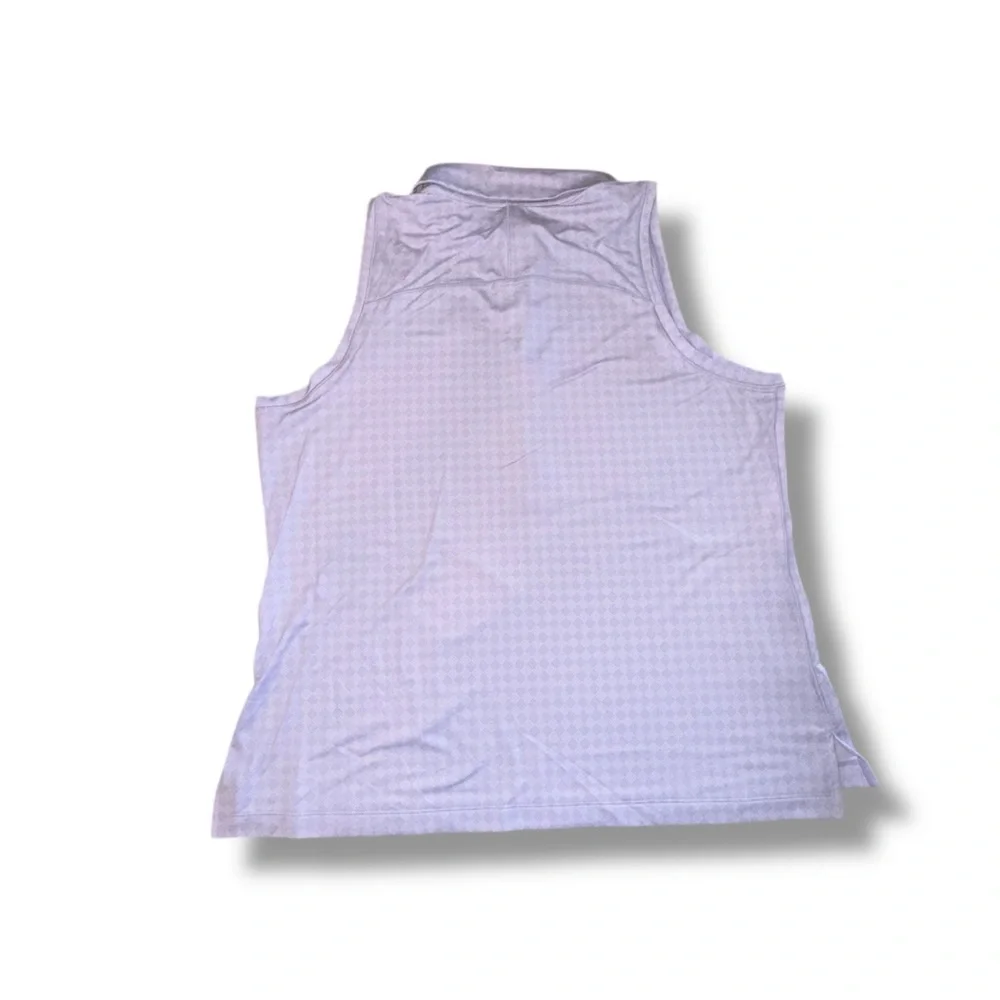 NWT LULULEMON Quick-Dry Sleeveless Polo Shirt Diamond Spot Lavender Size 14